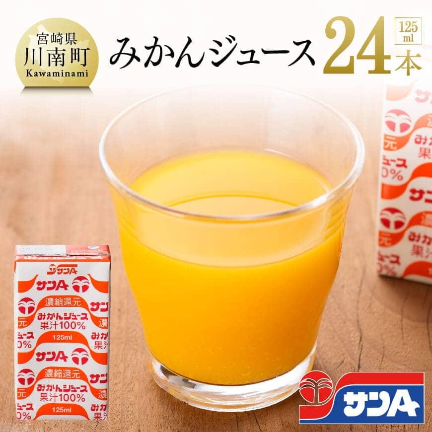 サンAみかんジュース125ml×24本 ジュース 飲料類 飲み物[F3016]