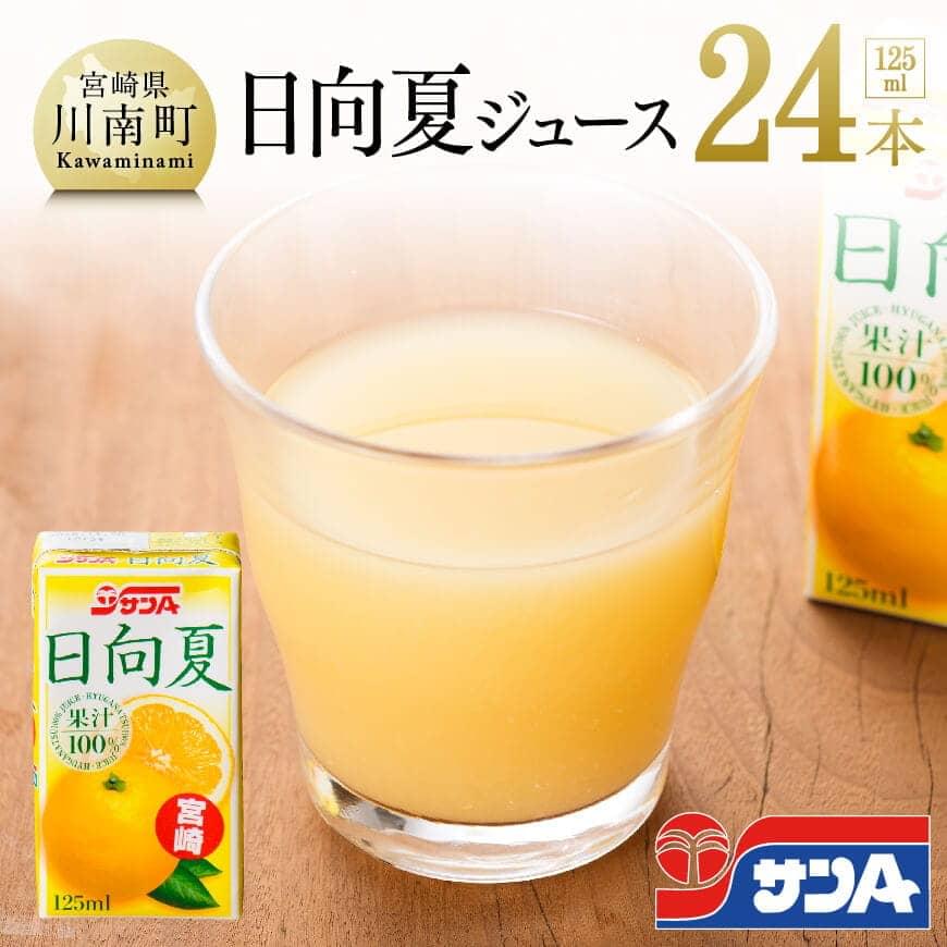 サンA日向夏ジュース100%125ml×24本 ジュース 飲料類 飲み物[F3021]