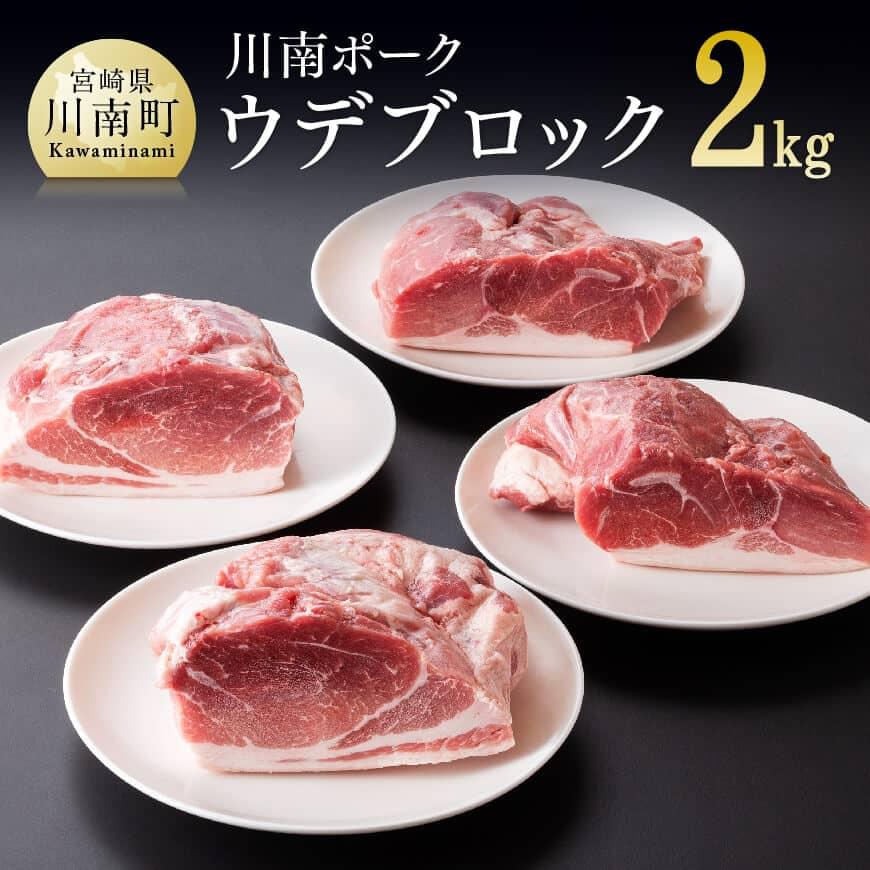 川南ポーク豚肉ウデブロック2kg 豚肉[E5008]