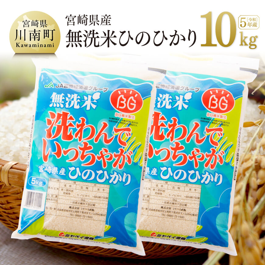 [令和5年度]宮崎県産無洗米ひのひかり10kg 米 お米[E1606]
