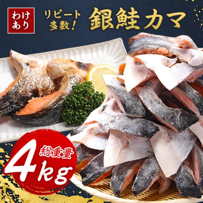 [訳あり]勝浦市の人気海鮮お礼品 銀鮭カマ 約4kg[配送不可地域:離島]