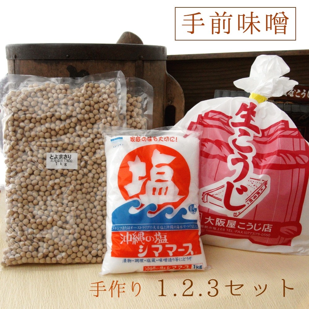 生こうじ 大阪屋の麹で作る 絶品 手前味噌 1.2.3セット