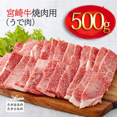 宮崎牛焼肉(うで肉)約500g 特産品番号568